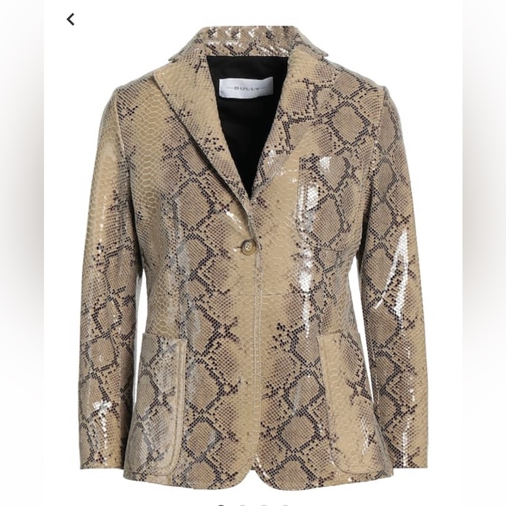 Bully lamb skin leather stylish blazer. BRAND NEW, never worn. Designer made.